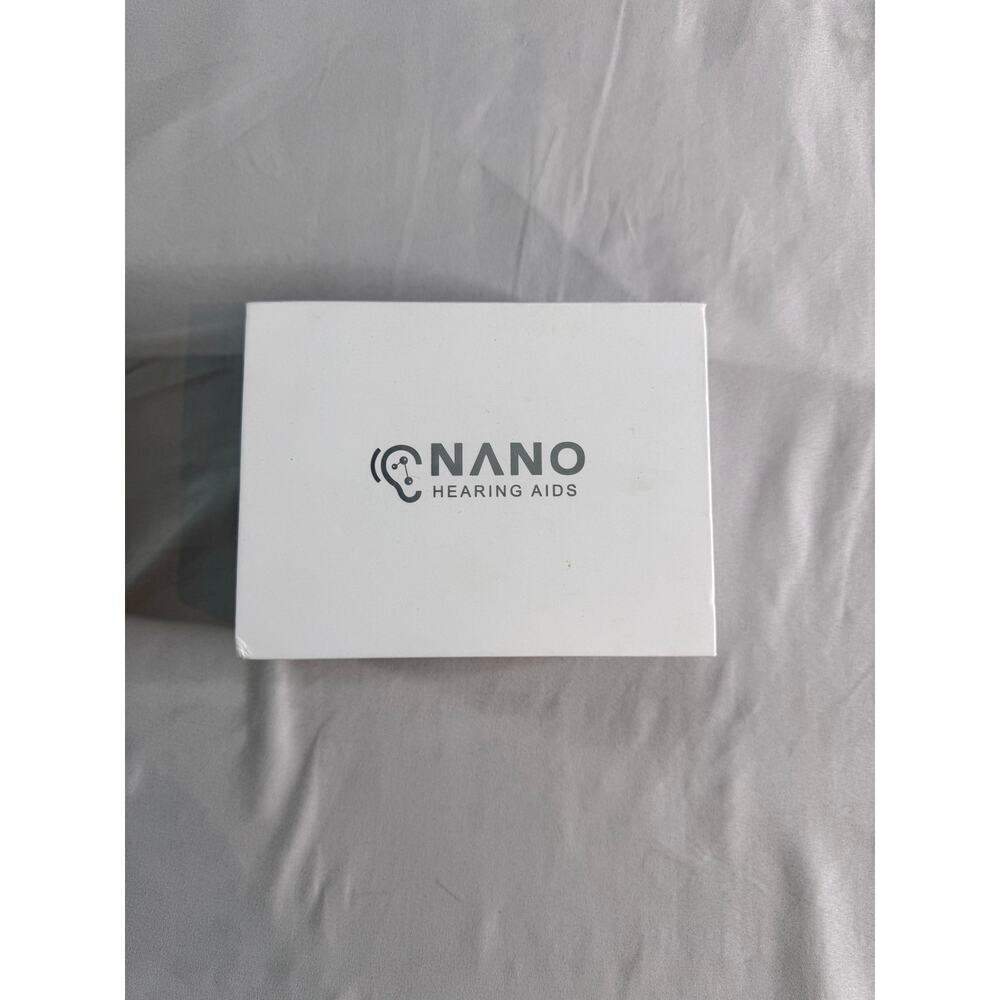 Nano Hearing Aids CIC Rechargeable Pair In Ear Hearing Amplifiers Charging Case